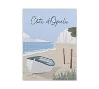 Puzzle Adulte 1000 Pièces，Plage de la Côte d'Opale en France，Décor À La Maison Dessin Animé Paysage Jeu De Décompression Cerveau Défi Difficulté Jouet Éducatif pour Enfants Puzzle Puzzles（38x26cm）