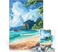 Puzzle Adulte 1000 pièces Plage de Thaïlande Aidez Le Cerveau à exercer des Jouets addictifs pour cultiver la Patience Décoration Parfaite 75x50cm
