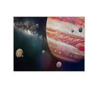 Puzzle Adulte 1000 Pièces，Planète Jupiter avec Quelques-unes de Ses 69 lunes connues，Jouet Jeu De Puzzle Unique Décorations pour La Maison Et Cadeaux Puzzle pour Enfants Et Adultes-O4