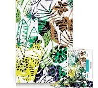 Puzzle Adulte 1000 pièces Plantes Tropicales Palmier Jeu de précision Jouet cérébral Intelligent Temps Libre Jeu Cadeau d'anniversaire pour développer l'esprit (38x26cm)