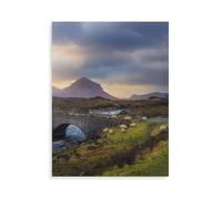 Puzzle Adulte 1000 Pièces，Pont Historique sur Le fleuve Sligachan à Skye - Les Highlands écossais，Intellectuel Décompression Jouet Amusant Jeu De Famille pour Adultes Et Enfants（75x50cm）-AQ11
