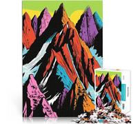 Puzzle Adulte 1000 pièces Pop Art Montagne Majestueuse Réduction du Stress intéressante Car C'est Un pour Toute la Famille 38x26cm