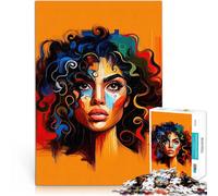 Puzzle Adulte 1000 pièces Portrait bou t Ardent Jouet éducatif d'apprentissage avec des pièces de Formes aléatoires entièrement imbriquées 52x38cm