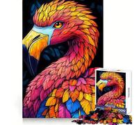 Puzzle Adulte 1000 pièces Portrait de Flamant Rose éclatant Découpe précise Détente et mémoire Idéal pour Un Moment de complicité et de détente (38x26cm)