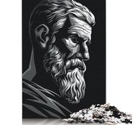Puzzle Adulte 1000 pièces « Portrait d'Épicure » Puzzle Adulte Puzzle Relax Puzzles Jeux 1000 pièces (75 x 50 cm)