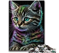 Puzzle Adulte 1000 pièces, Portrait Difficile d'un Beau Chat, 1000 pièces pour Adolescents, Anti-Stress, Vacances à la Maison, Passe-Temps, Amour Entre Couples (50x75cm)