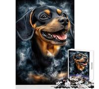 Puzzle Adulte 1000 pièces Portrait d'un Beagle Joyeux Jeu éducatif pour se détendre et s'amuser Comprend Une Affiche et Une fiche de Questions-réponses Assorties Dimensions 38x26cm