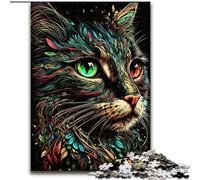 Puzzle Adulte 1000 pièces Portrait d'un Beau Chat Puzzle en Carton, Parfait pour Les Adolescents et Les collectionneurs, idéal comme décoration d'intérieur et Cadeau de Voyage 1000 pièces(26x38cm)