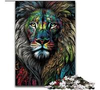 Puzzle Adulte 1000 pièces Portrait d'un Beau Lion Puzzle en Carton, activités Amusantes à la Maison, Cadeau d'anniversaire, Cadeaux de Voyage 1000 pièces(26x38cm)