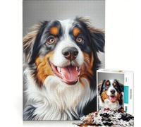 Puzzle Adulte 1000 pièces Portrait d'un Joyeux Bouvier Bernois, Jeu Manuel, Difficile et Stimulant, idéal comme Cadeau pour Toute la Famille 50x75cm