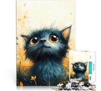 Puzzle Adulte 1000 pièces Portrait d'un Petit Chat Mignon Séjour Anti-Stress pour Tuer Le Temps Bon Cadeau 38x26cm