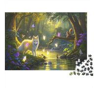 Puzzle Adulte 1000 Pièces Près de la forêt de Renards argentés au Japon 3D, Puzzle en Bois, Adultes Et Enfants À Partir De 14 Ans, Hands on Game, Décoration, Cadeau Famille 1000pcs (75x50cm)