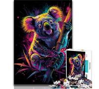 Puzzle Adulte 1000 pièces, Puzzle Animal Koala Difficile pour Adolescent, Anti-Stress, séjour, Tuer Le Temps, liste de souhaits avec Le Père Noël (Taille 38x26cm)