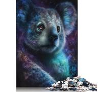 Puzzle Adulte 1000 pièces, Puzzle Animal Koala Galaxie, interagissant avec Les Membres de la Famille, 1000 pièces (75 x 50 cm)