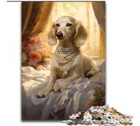 Puzzle Adulte 1000 pièces, Puzzle Chiot choyé, en Carton, Jeu Familial interactif, décoration d'intérieur à Faire soi-même, Casse-tête Stimulant, 1000 pièces(26x38cm)