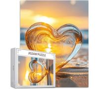 Puzzle Adulte 1000 Pièces Puzzle Coucher de Soleil Puzzles pour Adultes de Qualité Supérieure, Amour Puzzles Classiques, DIY Jeu D'Intelligence De l'art de la Décoration Maison Jeu Cadeau Noël H-1685