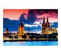 Puzzle Adulte 1000 pièces, Puzzle de la cathédrale de Cologne, Jeux, Jouets, Cadeaux et décoration intérieure, 52 x 38 cm