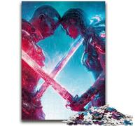 Puzzle Adulte 1000 pièces, Puzzle Difficile, Guerriers néon, Anti-Stress, pour Passer Le Temps à la Maison, Jouets de décoration (75x50cm)