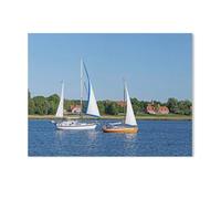 Puzzle Adulte 1000 Pièces Puzzle en Bois Puzzle en 3D，Voiliers près de Gut Stubbe，DIY Cadeaux De Noël Décor À La Maison（75x50cm）-AG48