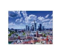 Puzzle Adulte 1000 Pièces Puzzle en Bois Puzzle en 3D，Vue de la cathédrale sur Le Skyline，DIY Cadeaux De Noël Décor À La Maison（75x50cm）-AS64