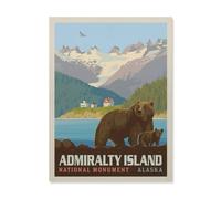 Puzzle Adulte 1000 Pièces Puzzle en Papier，Admiralty Island National Monument, Alaska，Jeu de Puzzle Familial et des Cadeaux（38x26cm）-HO75