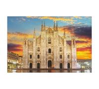 Puzzle Adulte 1000 Pièces Puzzle en Papier，Duomo de Milan，Jeu de Puzzle Familial et des Cadeaux（38x26cm）-T57