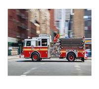 Puzzle Adulte 1000 Pièces Puzzle en Papier Puzzle en 3D，Camion de Pompiers en Intervention à NYC，DIY Cadeaux De Noël Décor À La Maison（38x26cm）-W32