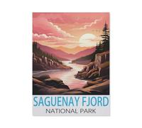 Puzzle Adulte 1000 Pièces Puzzle en Papier Puzzle en 3D，Parc National du Fjord-du-Saguenay，DIY Cadeaux De Noël Décor À La Maison（50x70cm）-J18