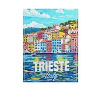 Puzzle Adulte 1000 Pièces Puzzle en Papier Puzzle en 3D，Trieste, Italie，DIY Cadeaux De Noël Décor À La Maison（50x70cm）-AS83