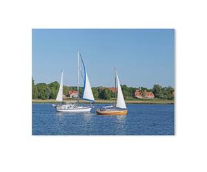 Puzzle Adulte 1000 Pièces Puzzle en Papier Puzzle en 3D，Voiliers près de Gut Stubbe，DIY Cadeaux De Noël Décor À La Maison（50x70cm）-AG48