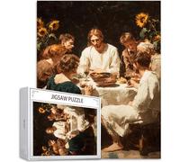 Puzzle Adulte 1000 Pièces Puzzle La Cène Puzzles pour Adultes de Qualité Supérieure, Fleur Puzzles Classiques, DIY Jeu D'Intelligence De l'art de la Décoration Moderne Maison Jeu Cadeau Noël H-7049