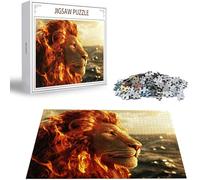Puzzle Adulte 1000 Pièces Puzzle Lion Puzzles pour Adultes de Qualité Supérieure, Animal Puzzles Classiques, DIY Jeu D'Intelligence De l'art de la Décoration Moderne Maison Jeu 2025 Cadeau Noël H-8606