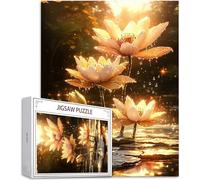 Puzzle Adulte 1000 Pièces Puzzle Lotus Puzzles pour Adultes de Qualité Supérieure, Lac Puzzles Classiques, DIY Jeu D'Intelligence De l'art de la Décoration Moderne Maison Jeu 2025 Cadeau Noël H-3008