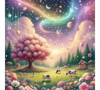 Puzzle Adulte 1000 Pieces, Puzzles Classiques Qualité Supérieure Vache de Prairie Aurora, Bricolage Divertissement Créatif Jeux, Puzzles pour la Décoration Maison Cadeau