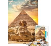 Puzzle Adulte 1000 pièces Pyramide égyptienne Activités Amusantes à la Maison défi Difficile Jouet de décoration pour Les 14 Ans et Plus (38x26cm)