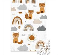 Puzzle Adulte 1000 Pièces Rainbow Fox Kids Room Decor Puzzle Adulte Jeux De Famille Modèle À Assembler Offre Spéciale Cadeaux pour Toute La Famille 70x50cm/1000pcs