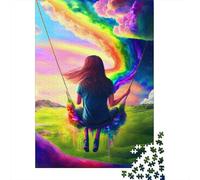 Puzzle adulte 1000 pièces Rainbow Spirit Puzzle en bois pour adultes Jeu éducatif Défi Jouet 1000 pièces (75x50 cm)