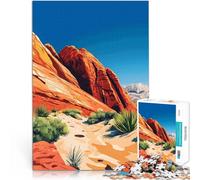 Puzzle Adulte 1000 pièces Red Rock Canyon Nevada Meilleures œuvres d'art Impossible Décoration d'intérieur et Cadeaux Uniques 52x38cm