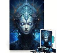 Puzzle Adulte 1000 pièces Reine Atlantide Découpe précise Art Activité cérébrale Amusante et relaxante Jeu Décoration de Noël pour la Maison (38x52cm)