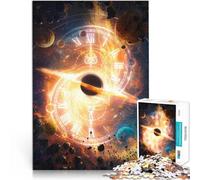 Puzzle Adulte 1000 pièces Relativité Difficile à réaliser mais Amusant et Humoristique avec Affiche et Feuille de Questions correspondantes 38x26cm