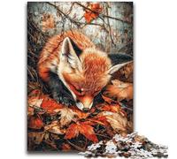 Puzzle Adulte 1000 pièces Renard en Automne Difficile à réaliser, mais Amusant et Humoristique Cadeau d'anniversaire, Cadeaux, décoration Murale 26x38cm