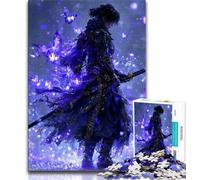 Puzzle Adulte 1000 pièces représentant Une guerrière Ninja Japonaise Difficulté : Aide Le Cerveau à exercer Jouets addictifs pour cultiver la Patience Superbe Cadeau : 38x26cm