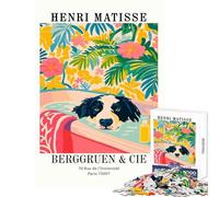 Puzzle Adulte 1000 pièces Reproduction d'art d'Henri Matisse représentant Un Chien au Bain Jouet Anti-Stress Cadeau Amusant et éducatif pour des activités ludiques à la Maison Dimensions 50x75cm