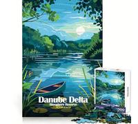 Puzzle Adulte 1000 pièces Réserve de biosphère du Delta du Danube Roumanie Jeu de réflexion Amusant et Relaxant,Cadeau de Noël idéal (38x52cm)