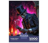 Puzzle Adulte 1000 Pièces Retro Car on Neon Lit Street Puzzles pour Adolescents, Jouets Anti-Stress, Défi Difficile, Cadeau d'anniversaire Unique 38x26cm/1000pcs