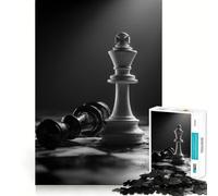 Puzzle Adulte 1000 pièces Rois d'échecs ︰ Victoire et défaite Jeu de réflexion Amusant et Complexe,idéal pour Les Loisirs et Les Anniversaires (38x26cm)