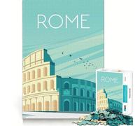 Puzzle Adulte 1000 pièces Rome,découpe idéale,décoration,Casse-tête,Cadeau pour se détendre,Divertissement,Cadeau d'anniversaire (50x75cm)