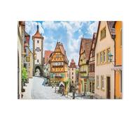 Puzzle Adulte 1000 Pièces，Rothenburg OB der Tauber Historique, Allemagne，Artisanat Cadeau Famille Puzzle Classique 3D Puzzle Jouet en Bois Cadeau Unique Décoration Intérieure（75x50cm）-G30