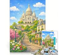 Puzzle Adulte 1000 pièces Sacré-Cœur, Jouet éducatif, pour Passer Le Temps à la Maison, Cadeau pour Les Amis et la Famille 38x52cm