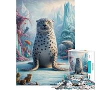 Puzzle Adulte 1000 pièces Safari surréaliste avec des phoques Jeu Difficile et Stimulant éducatif et Relaxant pour Les 14 Ans et Plus (38x26cm)